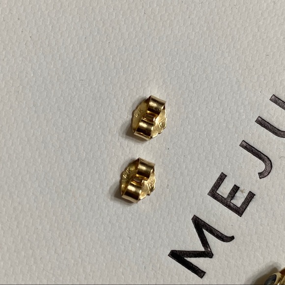 RARE Mejuri Blue Sapphire Evil Eye Studs - Picture 9 of 9